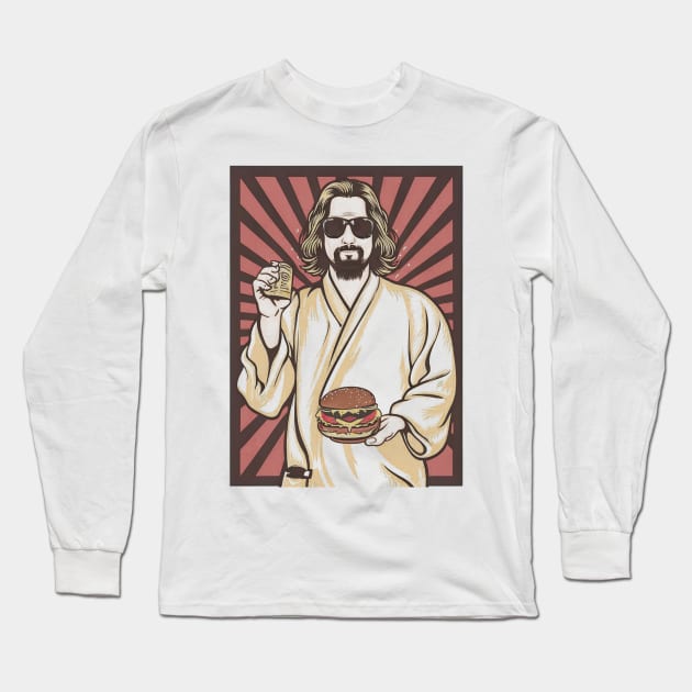 Big Lebowski Retro Long Sleeve T-Shirt by Aldrvnd